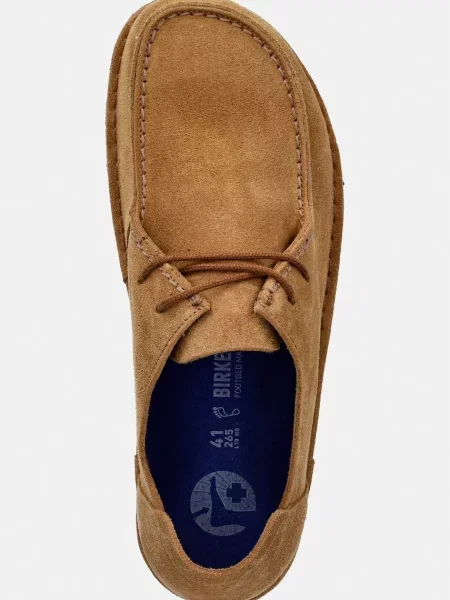 Birkenstock половинки обувки от велур Utti кафяво