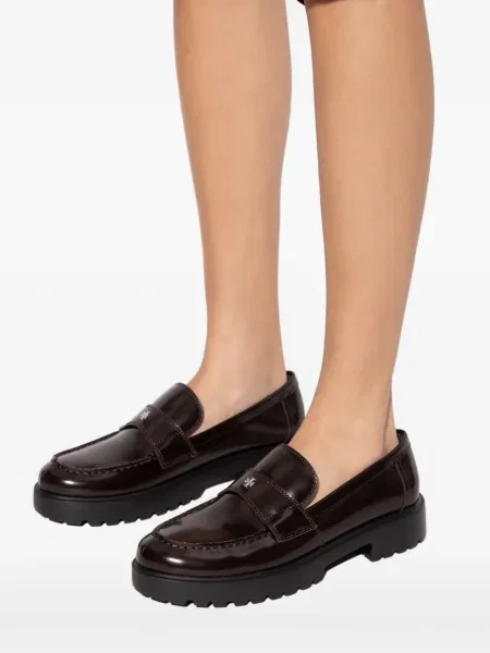 Pantofi loafer Tory Burch maro