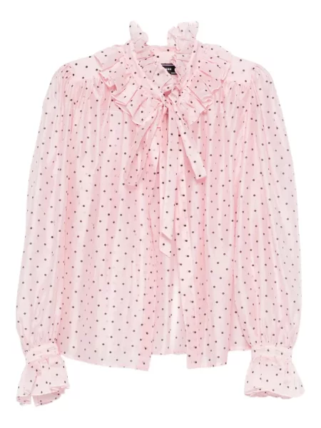 Bluză Styland cu buline roz