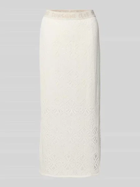 Długa spódnica z elastycznym z logo Smith And Soul biała