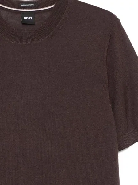 Tricou Boss de lână maro