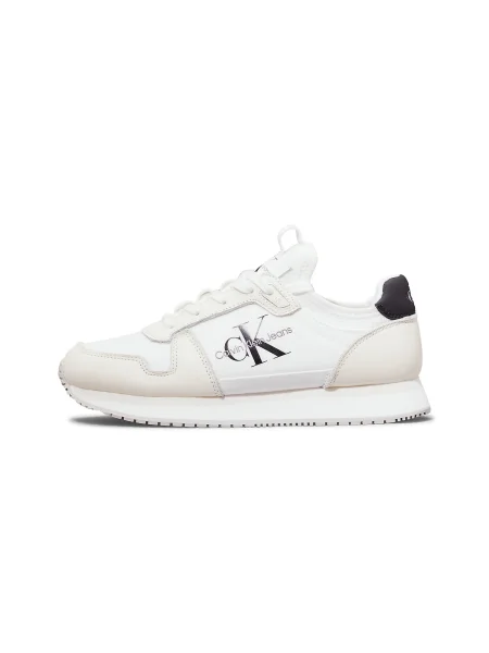 Calvin Klein Jeans Sneakers Runner Sock Laceup Ml Lth alb