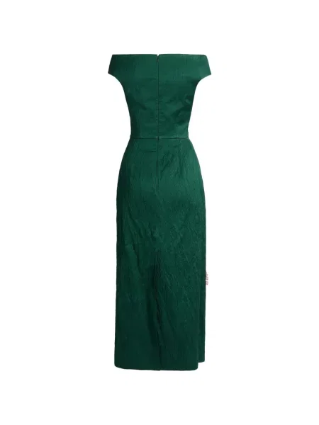 Rochie Erdem din satin verde