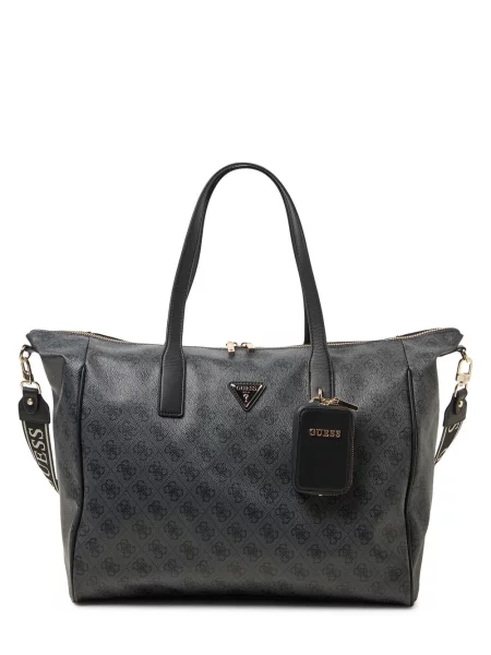 Torba typu tote w pikowanym wyglądzie model Latona' Guess czarna