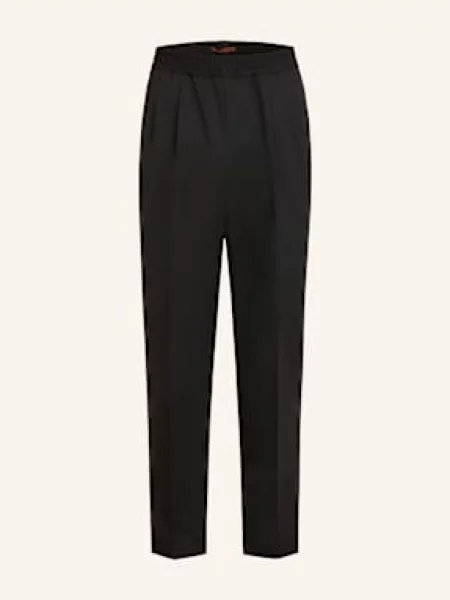 Zegna Spodnie Extra Slim Fit schwarz czarne
