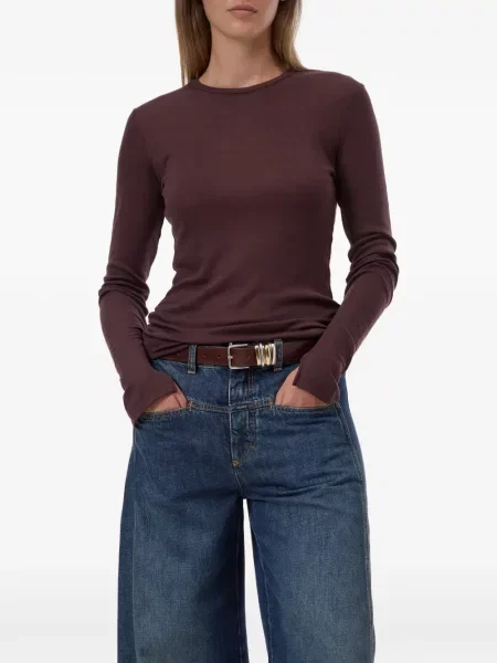 Lung tricou Closed maro