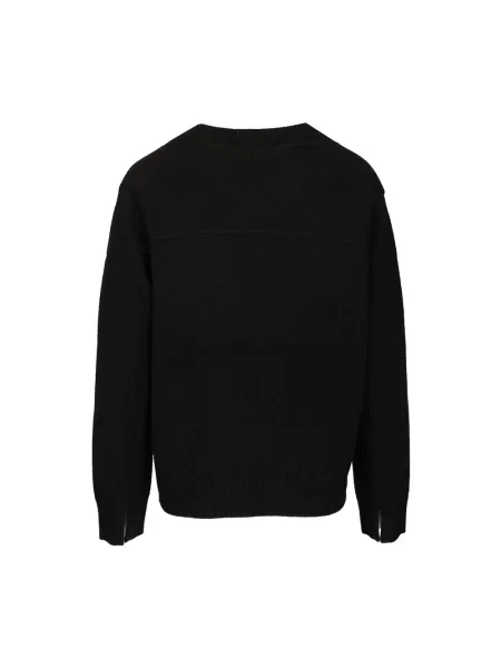 Sweter Maison Kitsune wełniany czarny