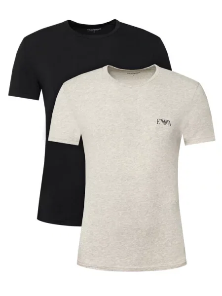 Emporio Armani Majica siva melange crna