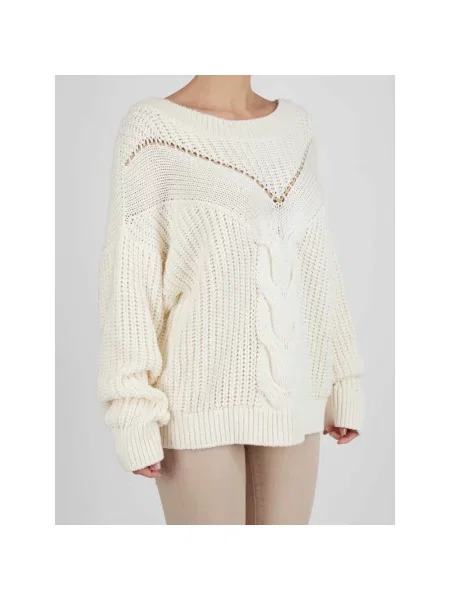 Sweter z golfem Kiton z kaszmiru biały