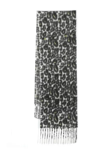 Fular Faliero Sarti cu imagine cu model leopard alb