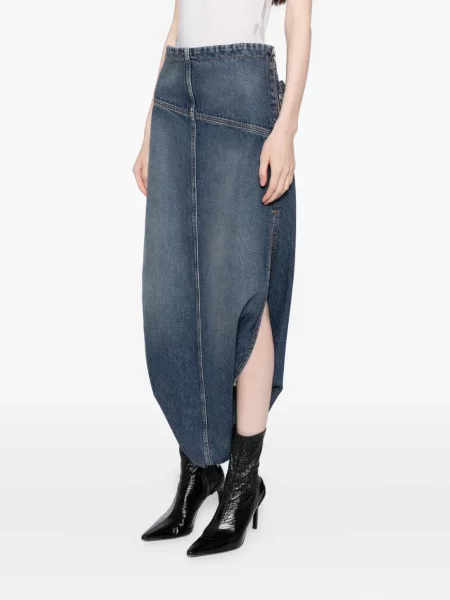 Fustă din denim Jean Paul Gaultier albastru