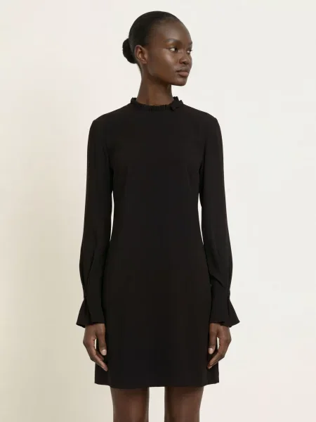 Dorothee Schumacher Šaty Statement Drape S Volánky černá