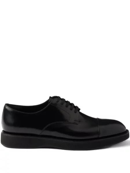 Pantofi Prada cu șireturi din piele negru