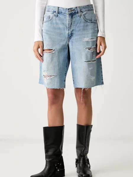 Levi's pantaloni scurți pentru femei din denim BAGGY DAD albastru