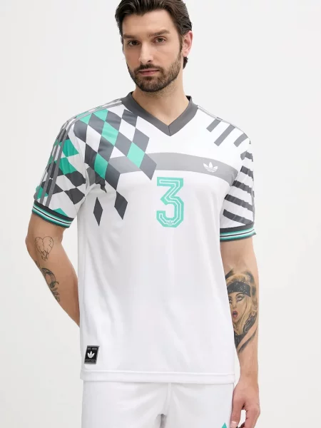 Adidas Originals tricou cu imprimeu alb