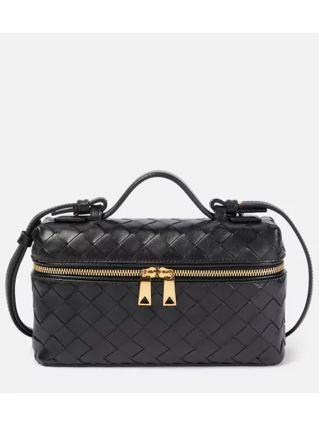 Geanta de piele Bottega Veneta din piele negru