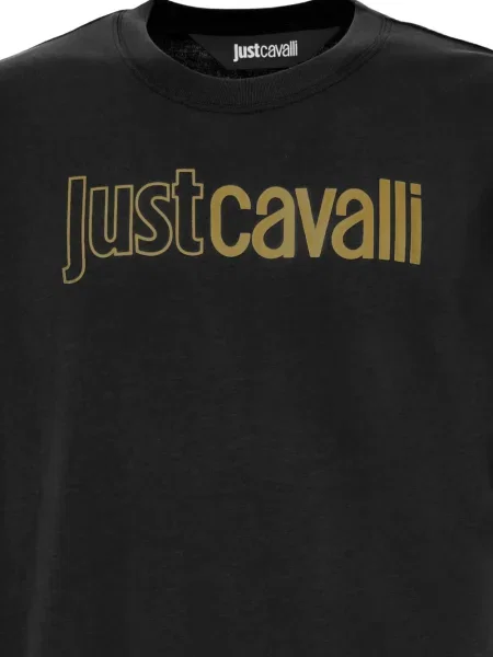 Tricou Just Cavalli cu imagine negru