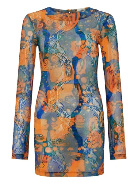 Rochie mini Donde Esteban plasă de costum albastru