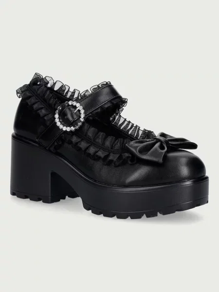 Koi Footwear körömcipő Tira Ruffle Mary Janes fekete