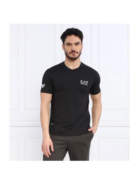 Emporio Armani Funkčné tričko / biela čierna
