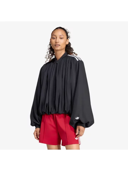 Jachetă adidas Satin Pleated Track Top Black M negru