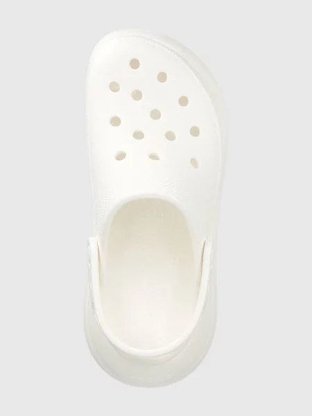 Crocs papucs Classic Crush Clog női platformos fehér