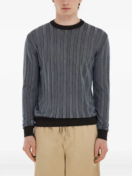 Pulover Ferragamo cu decolteu rotund maro