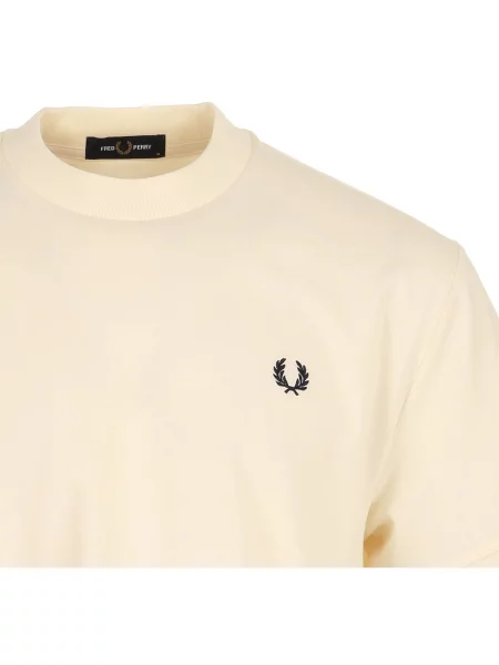 Tričko FRED PERRY Bold Tipped Tshirt Ecru XL