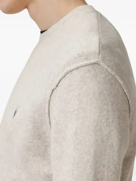 Pulover Allsaints cu broderie cu decolteu rotund