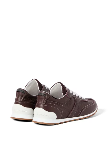 Top Brunello Cucinelli din piele maro