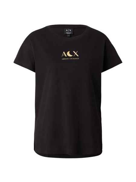 ARMANI EXCHANGE Tricou auriu negru