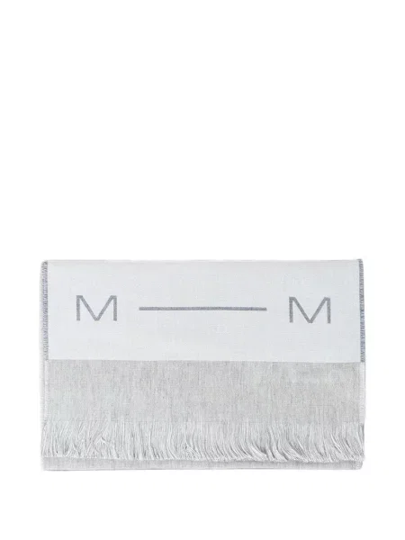 Fular Max Mara cu franjuri gri
