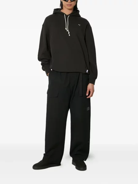 Hoodie Puma με κέντημα μαύρο