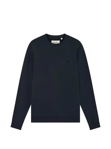 Hanorac crewneck Lyle & Scott cu decolteu rotund albastru