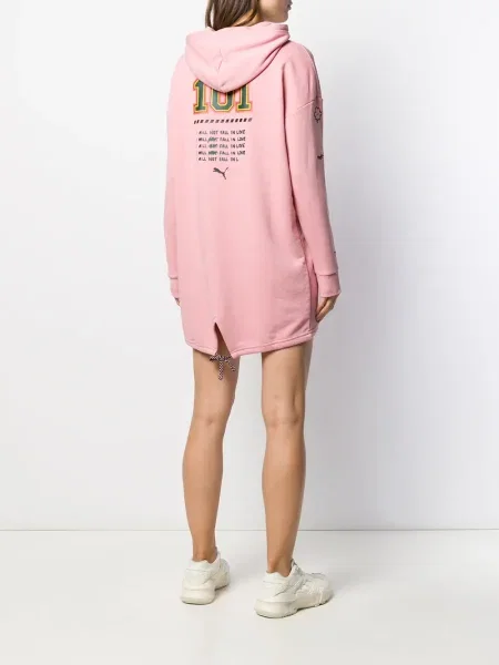 Рокля Puma с качулка розово