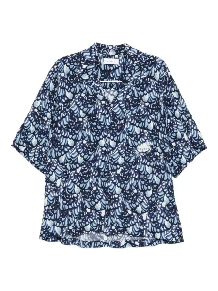 Къс риза Alexander Mcqueen с пера синьо