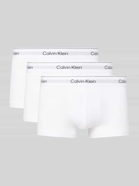 Obcisłe bokserki z elastycznym paskiem z logo w zestawie 3 szt. Calvin Klein Underwear białe