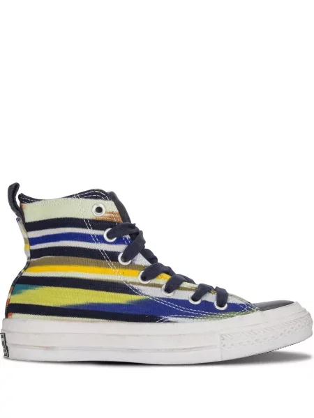 Sneakerși Converse cu dungi cu platformă alb