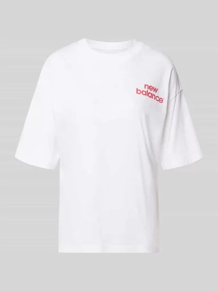 T-shirt o kroju relaxed fit z nadrukiem z logo model INTELLIGENT' New Balance biała