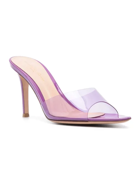 Klapki mules Gianvito Rossi fioletowe