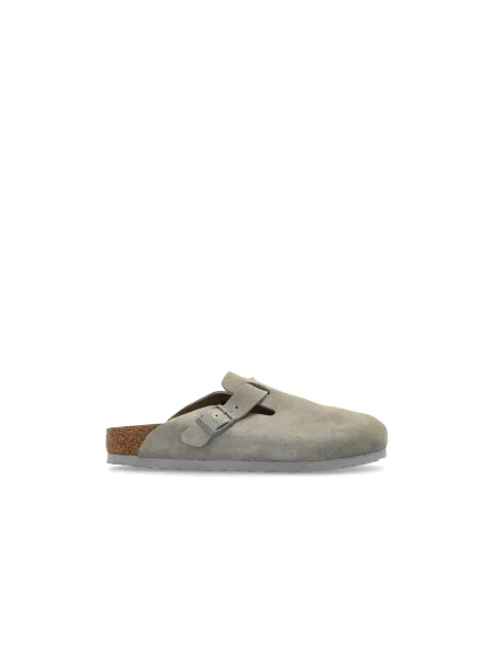 Birkenstock Obuwie Kobieta 36 EU Zamsz Klapki Boston BS szary