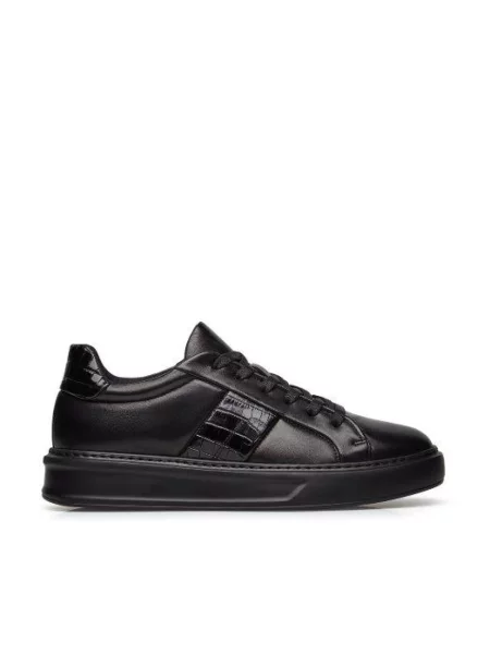 Sneakersy Fabi skórzane czarne