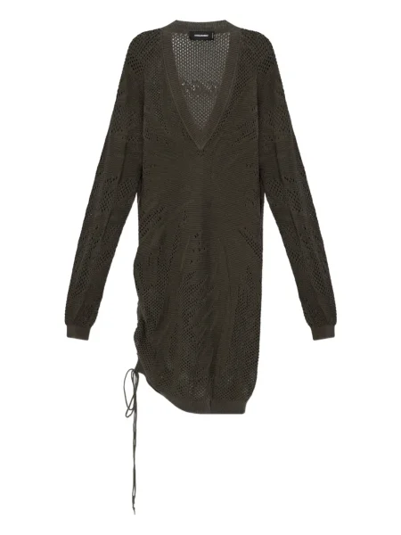 Rochie midi Dsquared2 cu decolteu în V până la genunchi de costum verde