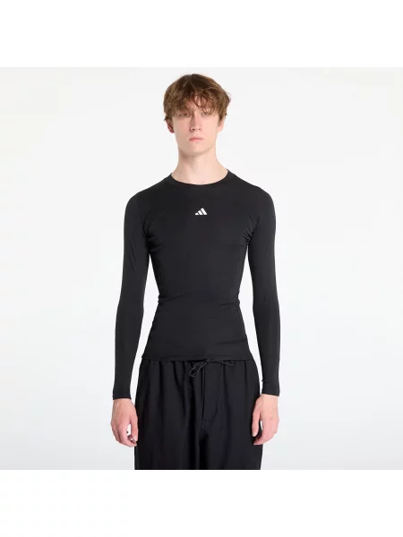 Tricou adidas TECHFIT Compression Training Long Sleeve Long-Sleeve Top Black/ A Charcoal S negru