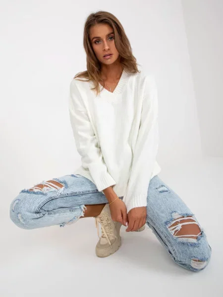 Sveter Fashionhunters biela