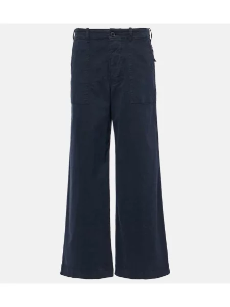 Pantaloni Nili Lotan cu talie înaltă albastru