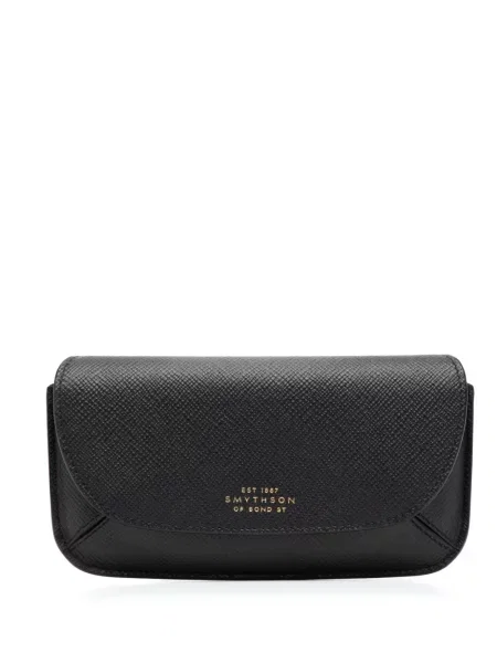 Ochelari de soare Smythson din piele negru