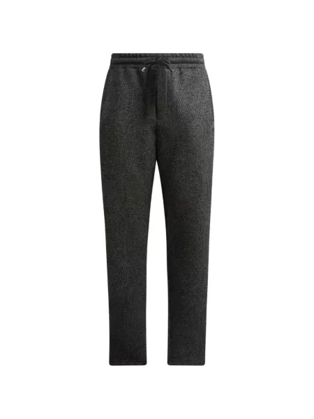 Pantaloni Etro din jacard alergare gri