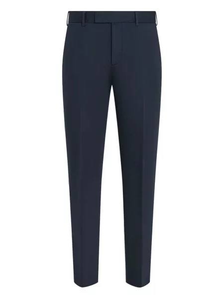 Pantaloni Zegna fără toc conici albastru