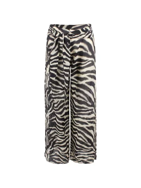 Spodnie palazzo Ermanno Scervino z nadrukiem w zebrę czarny